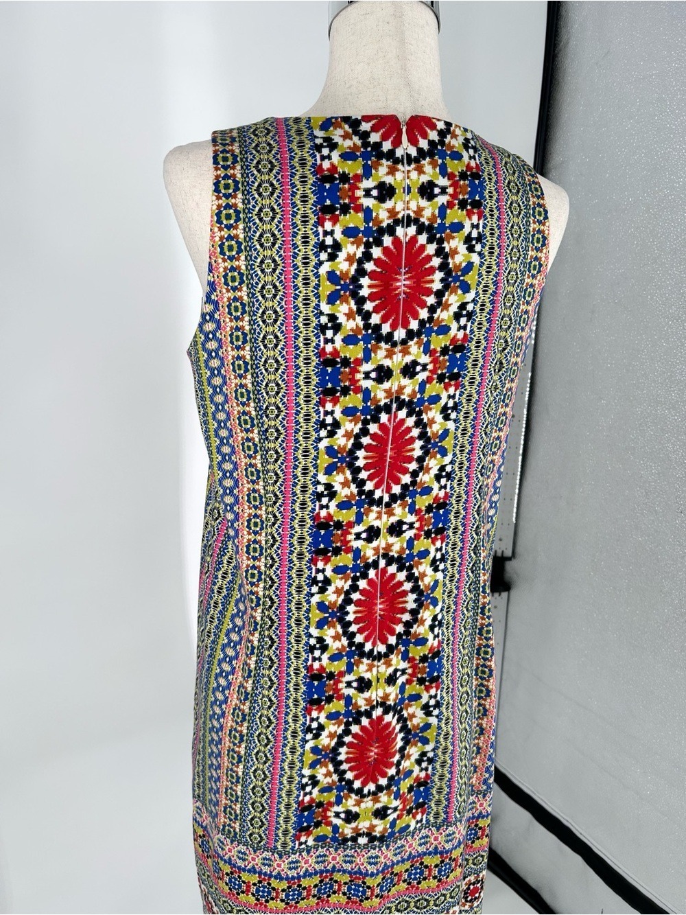 London Times Sleeveless Medallion Mosaic Print Dress Medium - Picture 11 of 12